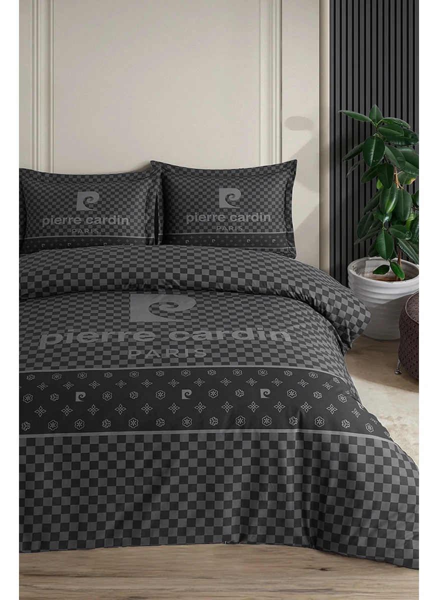 بيير كاردان Ranforce Duvet Cover Set Double Paris Anthracite