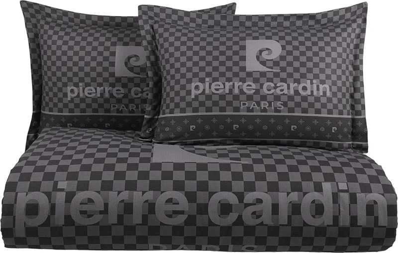 pierre cardin Ranforce Duvet Cover Set Double Paris Anthracite