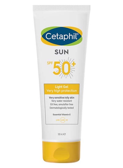 Cetaphil Sun Spf 50+ Light Gel Sunscreen, For Oily And Very Sensitive Skin, Very high protetction, Face And Body For Men And Women, Very Water Resistant, Unscented, Essential Vitamin E