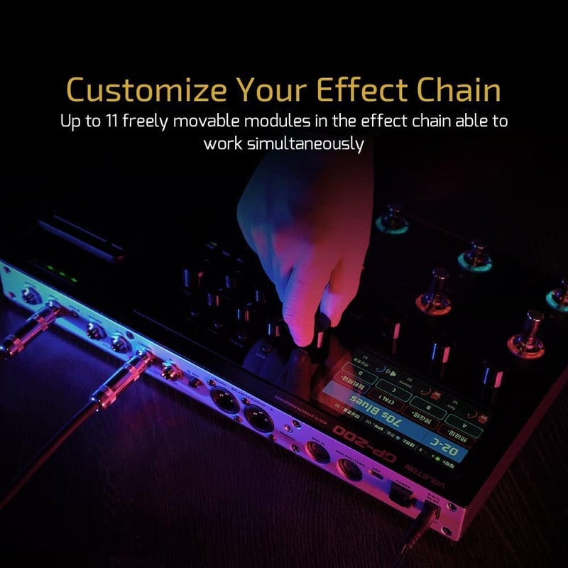 VALETON Multi-Effects Guitar Pedal Processor Guitar Bass Amp Modeling IR Cabinets Simulation with FX Loop MIDI I/O OTG USB Audio Interface with Bag,10Pcs Footswitch Toppers GP-200 - Image 4