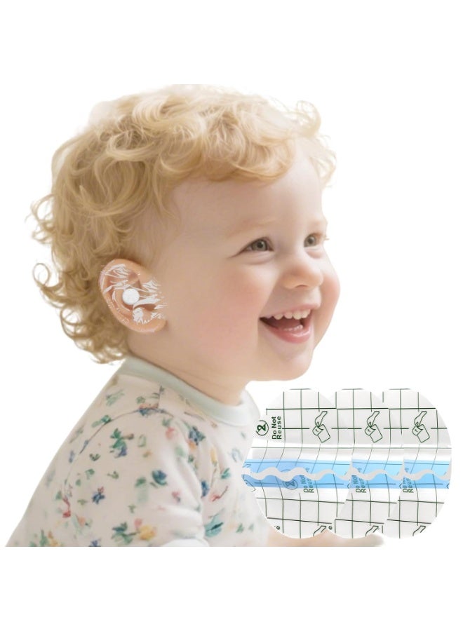 Neonix 20pcs Waterproof Ear Patches for Baby, Swim Earmuffs, Baby Earmuffs with Cotton Wool, Disposable Earmuffs for Newborns for bathing, swimming, showering, surfing, snorkeling, and other water sports - Image 1