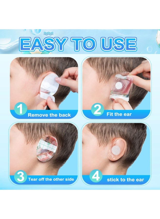 Neonix 20pcs Waterproof Ear Patches for Baby, Swim Earmuffs, Baby Earmuffs with Cotton Wool, Disposable Earmuffs for Newborns for bathing, swimming, showering, surfing, snorkeling, and other water sports - Image 4