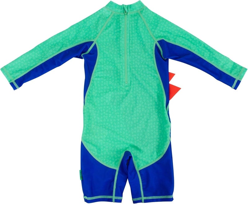 Zoocchini Baby and Toddler Dino Rashguard 1 Piece Swimsuit, 6-12 Months - Image 2