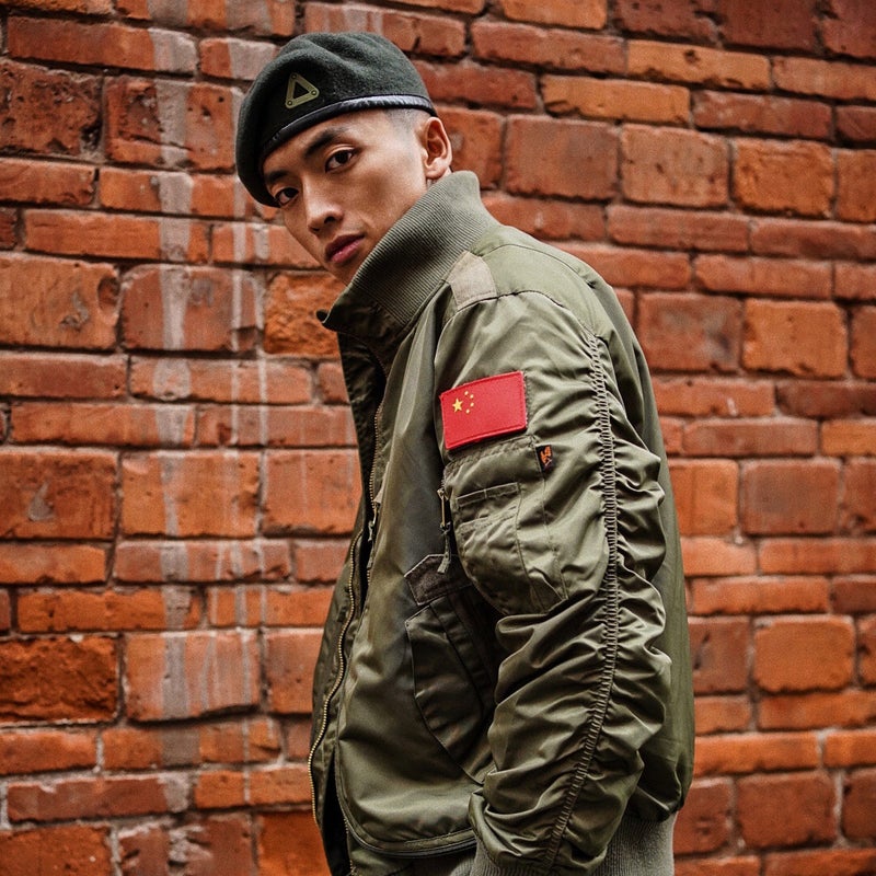 [726] Military Fan Ma-1 Pilot Jacket Men'S Multi-Pocket Velcro Stand Collar Baseball Uniform Jacket - Image 3