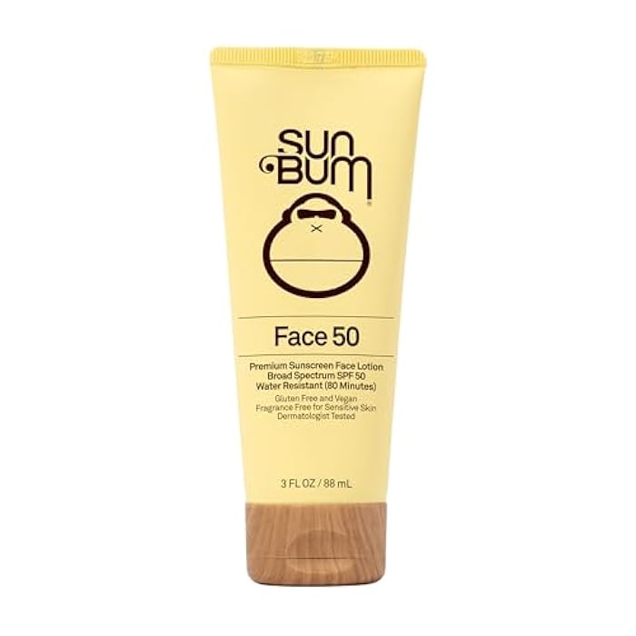 Sun Bum Original SPF 50 Sunscreen Face Lotion - Broad Spectrum Moisturizing Facial Sunscreen with Vitamin E -Fragrance Free - Travel Size - 3 oz - Image 1