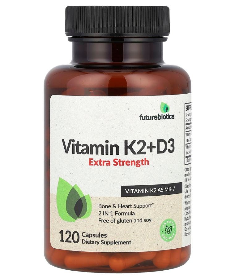 Futurebiotics Vitamin K2 + D3 Extra Strength 120 Capsules