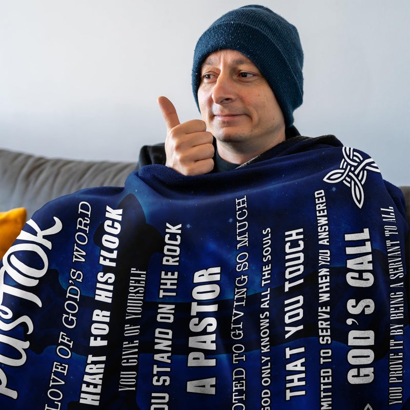 Amonee-YL Pastor Appreciation Gifts  Pastor Gifts  Pastor Blanket 50""X60""  Pastor Gift for Men  Unique Pastor Gifts  Thank You Gift for Pastor  Christian Pastor Gift  Pastor Retirement Gift - Image 5