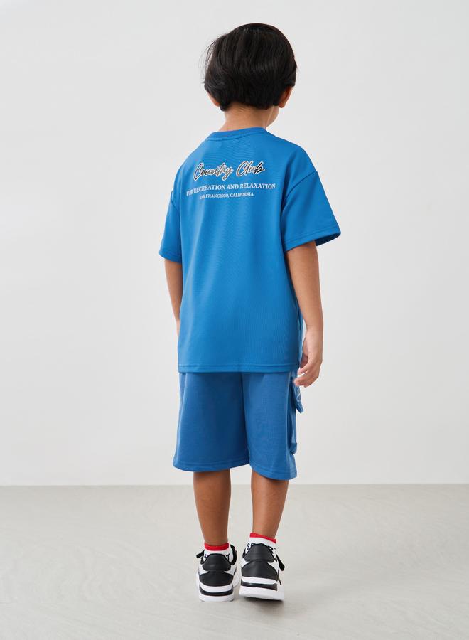 Styli Styli Boys Typography Printed Oversized T-Shirt and Shorts Set  - Image 4