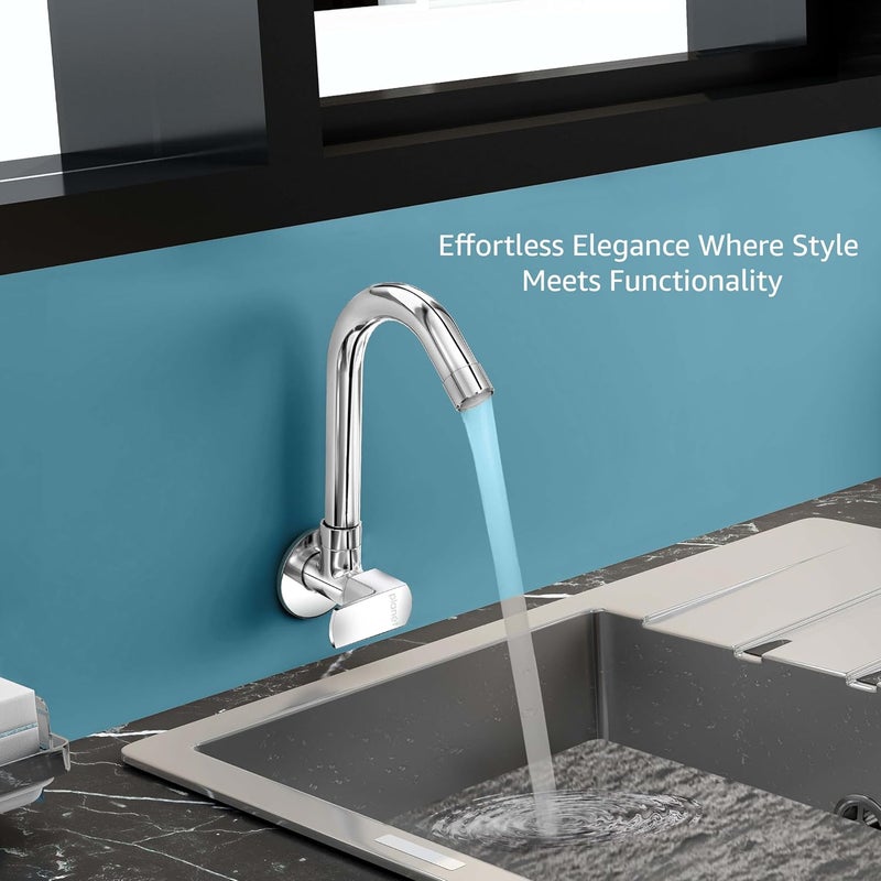 Planet Single Lever Sink Cock for KitchenSink Cock with Teflon Tape Pack of 1 SagaChrome Finish - Image 5