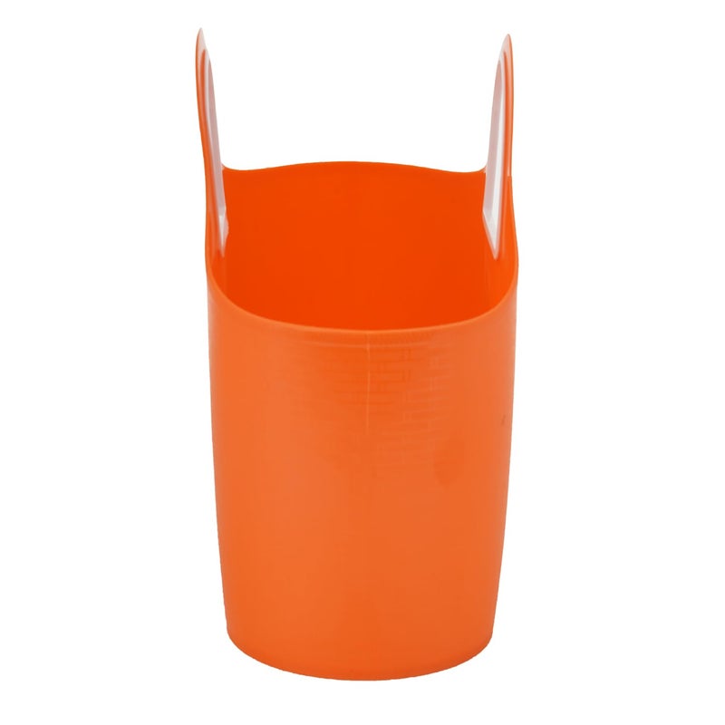 SGNS Rectangular Sturdy Multipurpose Use Basket - Top Handle Plastic Basket For Shopping, Storage Plastic Lunch Bag For Kids (Orange) - Image 3