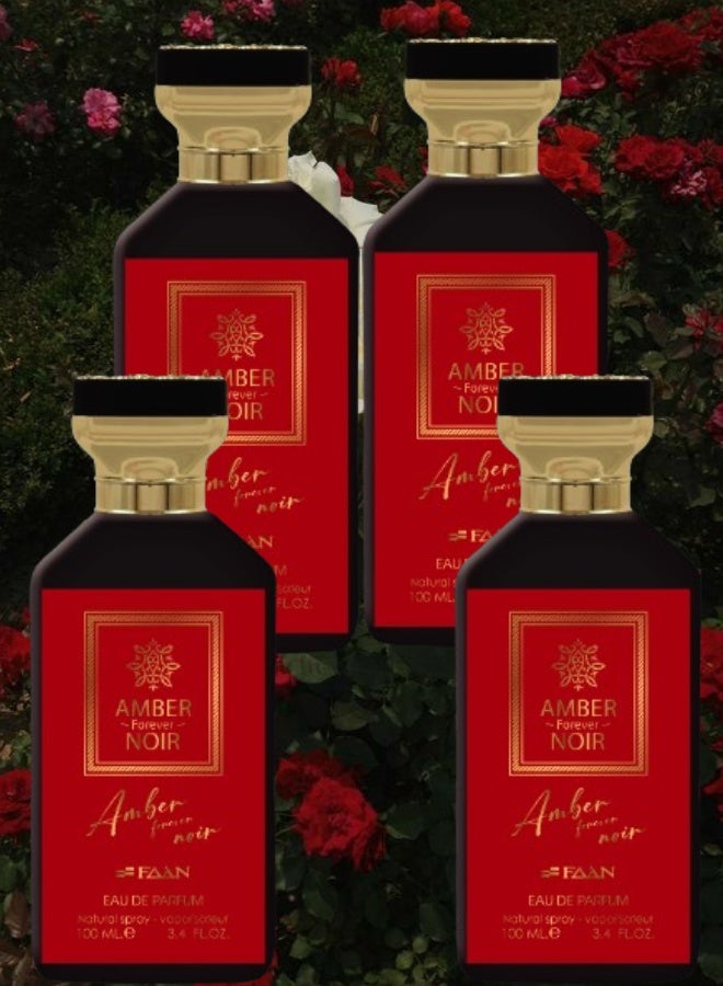 Faan 4 Pieces Amber Forever Noir Perfume 100ML - Image 1