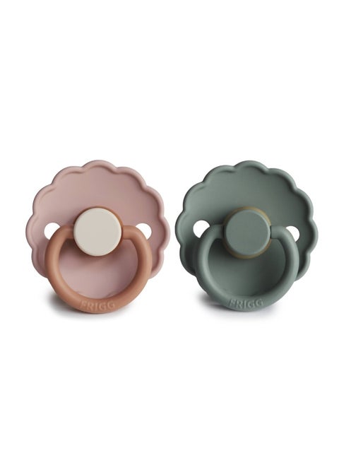 Daisy Latex Baby Pacifier 6-18M 2-Pack Biscuit/Lily Pad - Size 2