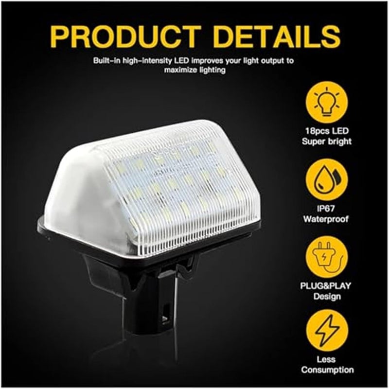 Wivplex 2pcs White License Plate Lights for Mazda - Image 2