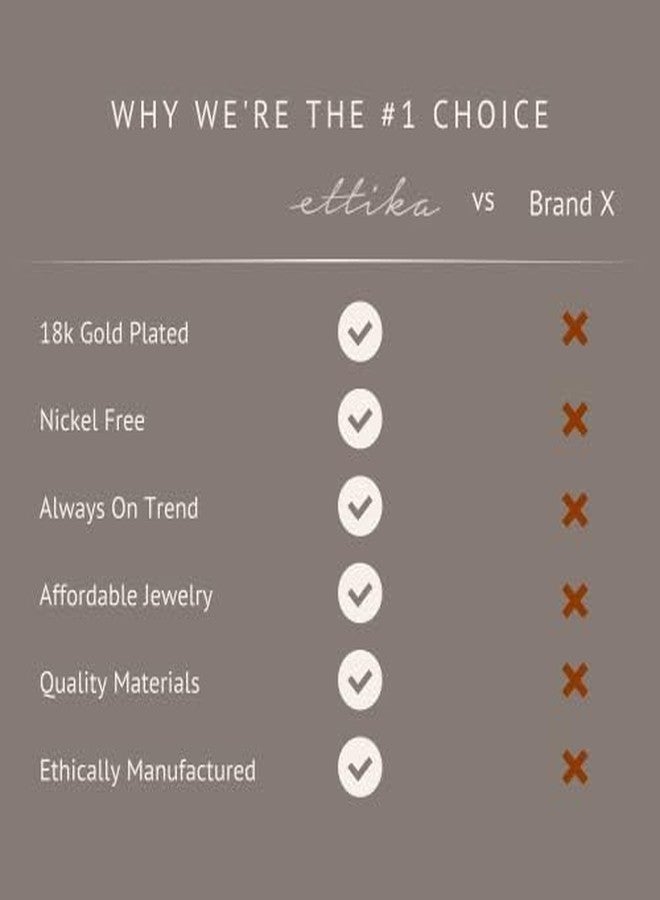 Ettika Choker Necklace For Women. Choker Necklace. Bezel Crystal 18K Gold Plated Necklace. Gifts for Women - Image 4