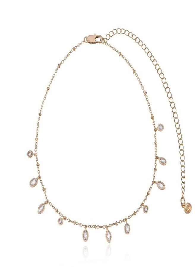 Ettika Choker Necklace For Women. Choker Necklace. Bezel Crystal 18K Gold Plated Necklace. Gifts for Women - Image 1