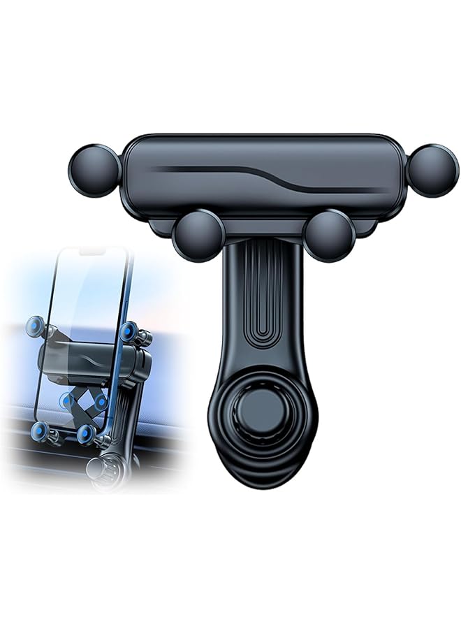 Green Tiger 360° Adjustable Car Phone Holder, Rotatable Gravity Phone Mount with Extension Clip, Universal Air Vent Anti-Slip Holder for iPhone/for Samsung/All Smartphones Anti-Slip - Image 1