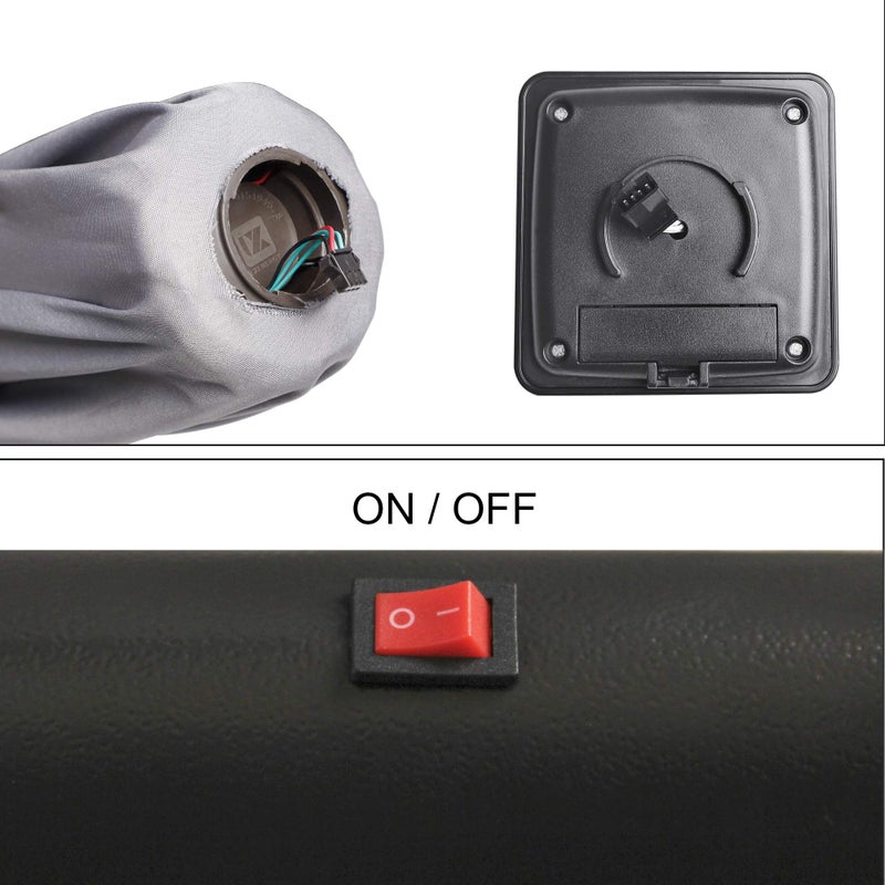 Blissun Square Patio Umbrella with 28 LED Lights, Solar Umbrella Table Market Umbrella with Tilt and Crank Outdoor Umbrella for Garden, Deck, Backyard, Pool and Beach, Dark Grey - Image 3