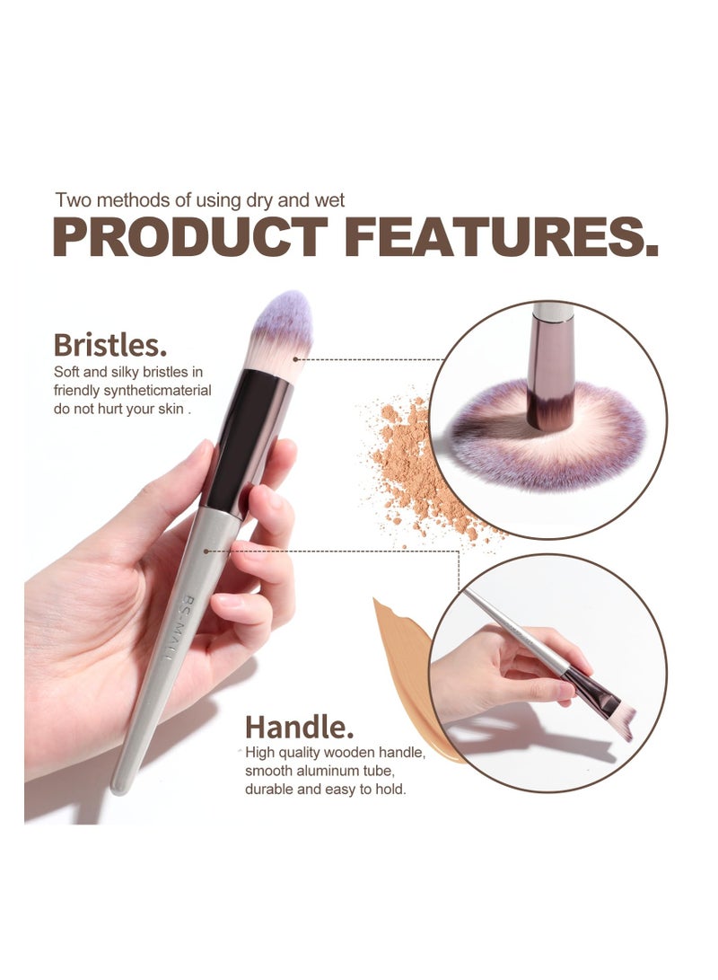 BS Mall 18PCS Makeup Brushes Brush Set, Blending Brush for Foundation, Premium Synthetic Powder Concealers Makeup Brushes for Eyes and Face, Eye Shadows Brushes, Eyeliner Make up Brushes (Champagne) - Image 3