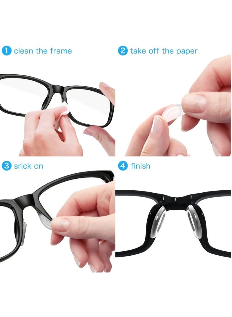 Generic Eyeglass Nose Pads,20 Pairs of Silicone Nose Pads for Glasses,Anti-Slip Soft Nose Pads for Plastic Frames (Clear/2mm)  - Image 4