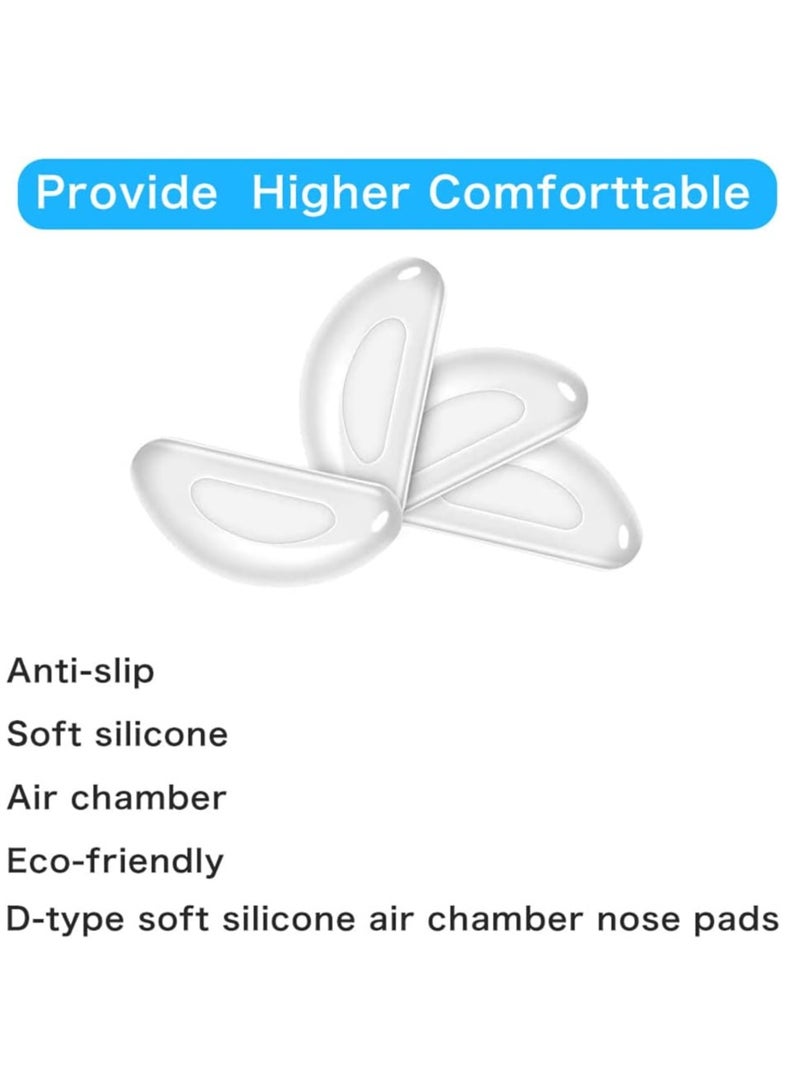 Generic Eyeglass Nose Pads,20 Pairs of Silicone Nose Pads for Glasses,Anti-Slip Soft Nose Pads for Plastic Frames (Clear/2mm)  - Image 2