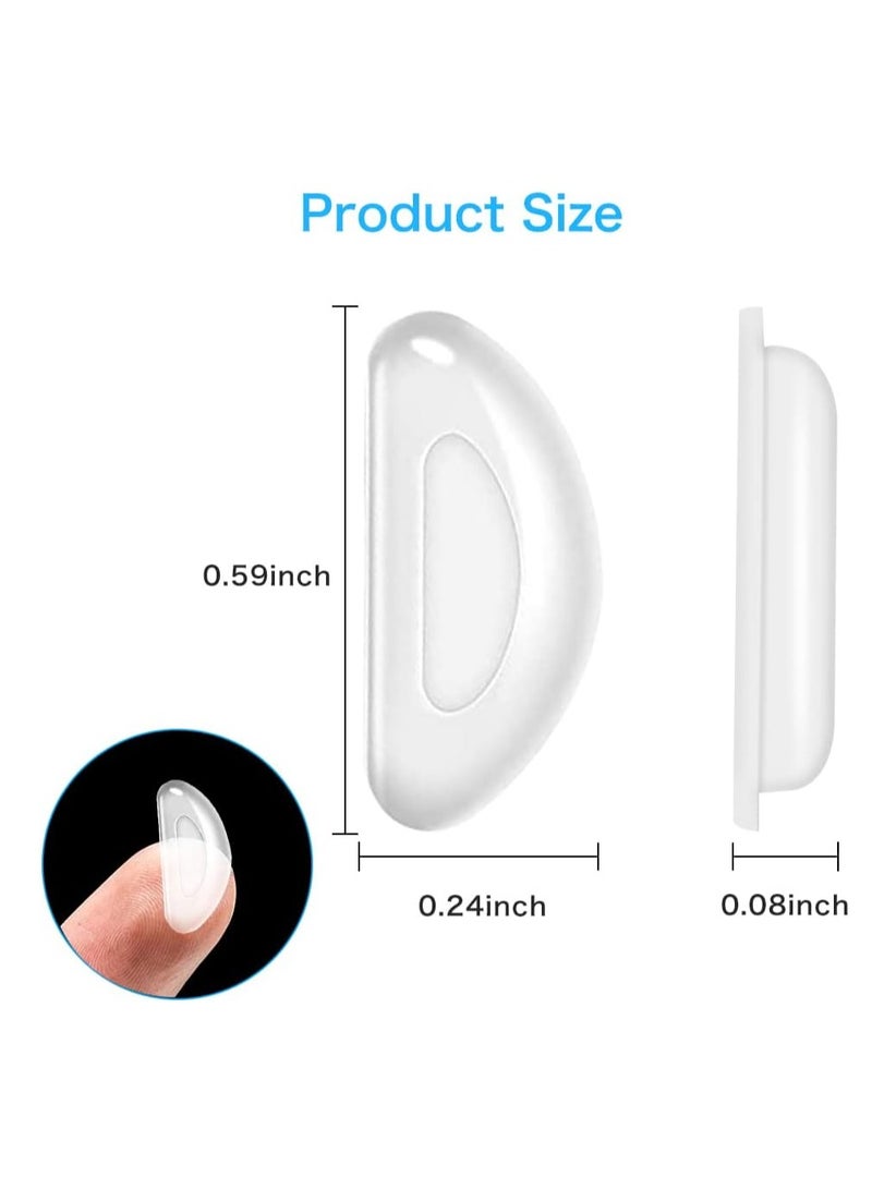 Generic Eyeglass Nose Pads,20 Pairs of Silicone Nose Pads for Glasses,Anti-Slip Soft Nose Pads for Plastic Frames (Clear/2mm)  - Image 3