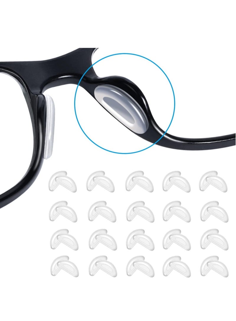 Generic Eyeglass Nose Pads,20 Pairs of Silicone Nose Pads for Glasses,Anti-Slip Soft Nose Pads for Plastic Frames (Clear/2mm)  - Image 1