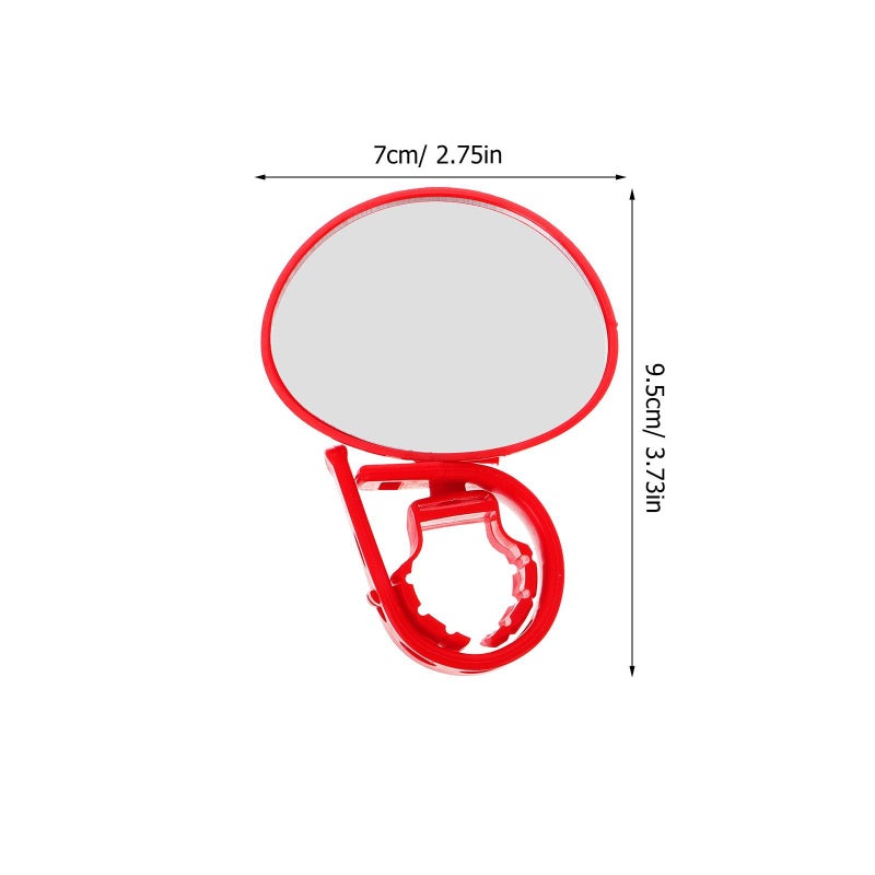 2Pcs Red Bicycle Handlebar Rearview Mirrors Adjustable 360 Rotation Cycling Safety Accessories - Image 3