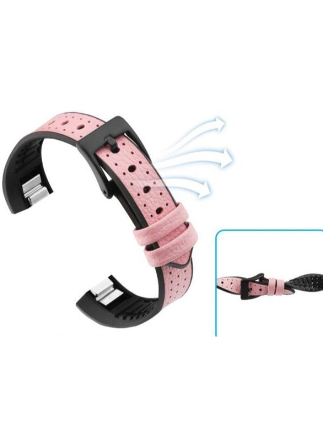NIBEMINENT Silicone Replacement Sport Strap Band For Fitbit Alta HR Pink  - Image 2