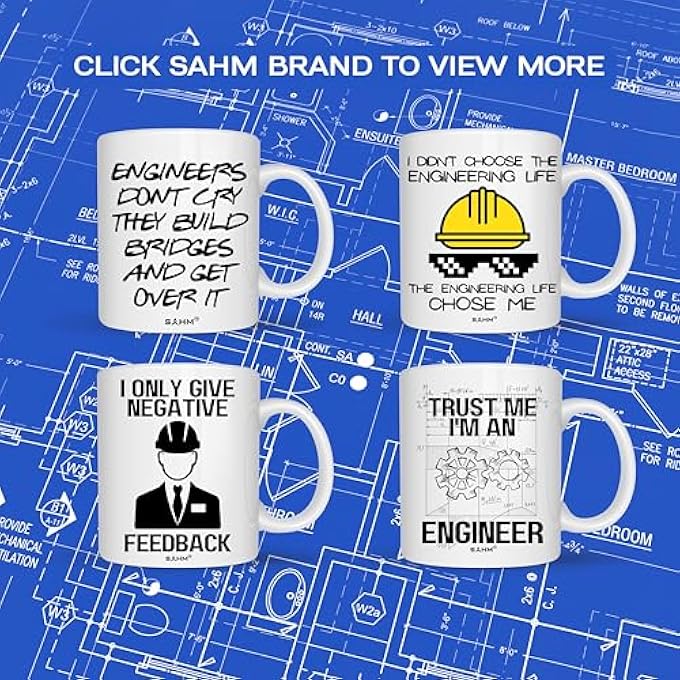 SAHM Funny Engineer Coffee Mug Engineers DonT Cry They Build Bridges And Get Over It Gift Idea Ceramic Cup 11Oz Packed In Giftbox - Image 5