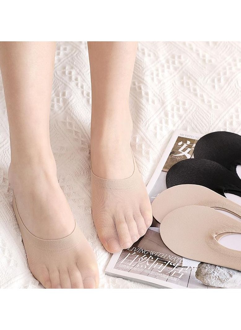10 pairs  Non-slip Invisible Socks Seamless Ice Silk Ankle Boat Socks - Image 3