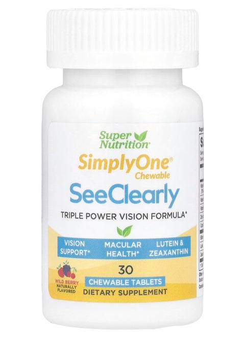 SimplyOne See Clearly Triple Power Vision Formula Wild-Berry  30 Chewable Tablets