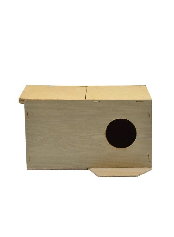 Generic Rectangular wooden nest for Budgies birds  - Image 1
