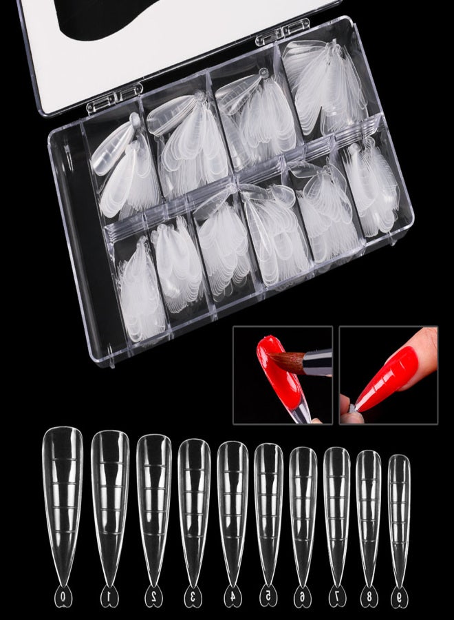 MAJOR DIJIT 500Pcs/Box Nail Tips Pre-number Thicken Transparent Heart Shape Nail Molds Manicure DIY Nail Extension - Image 2