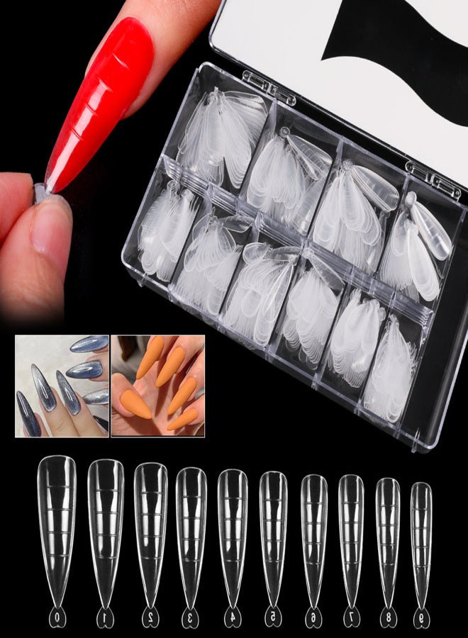 MAJOR DIJIT 500Pcs/Box Nail Tips Pre-number Thicken Transparent Heart Shape Nail Molds Manicure DIY Nail Extension - Image 4