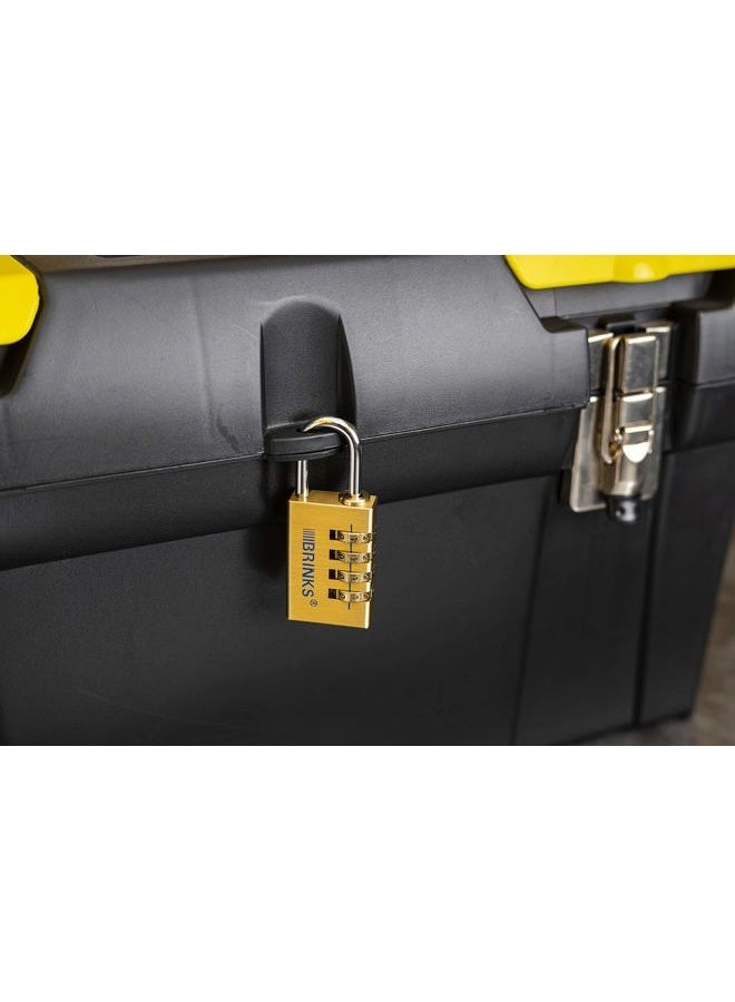 BRINKS 171-30051 Solid Brass Resettable Combination Padlock, 30 mm - Image 4