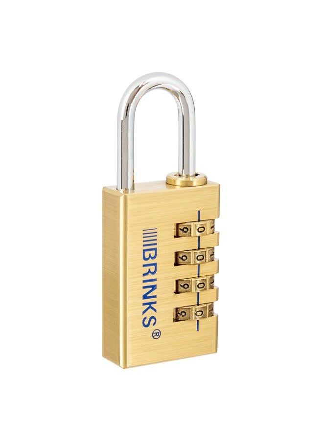 BRINKS 171-30051 Solid Brass Resettable Combination Padlock, 30 mm - Image 2