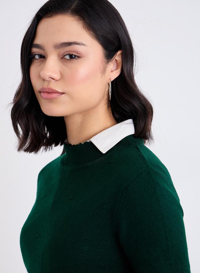 Styli Slim Fit Regular Length Textured Knit Sweater - Image 3