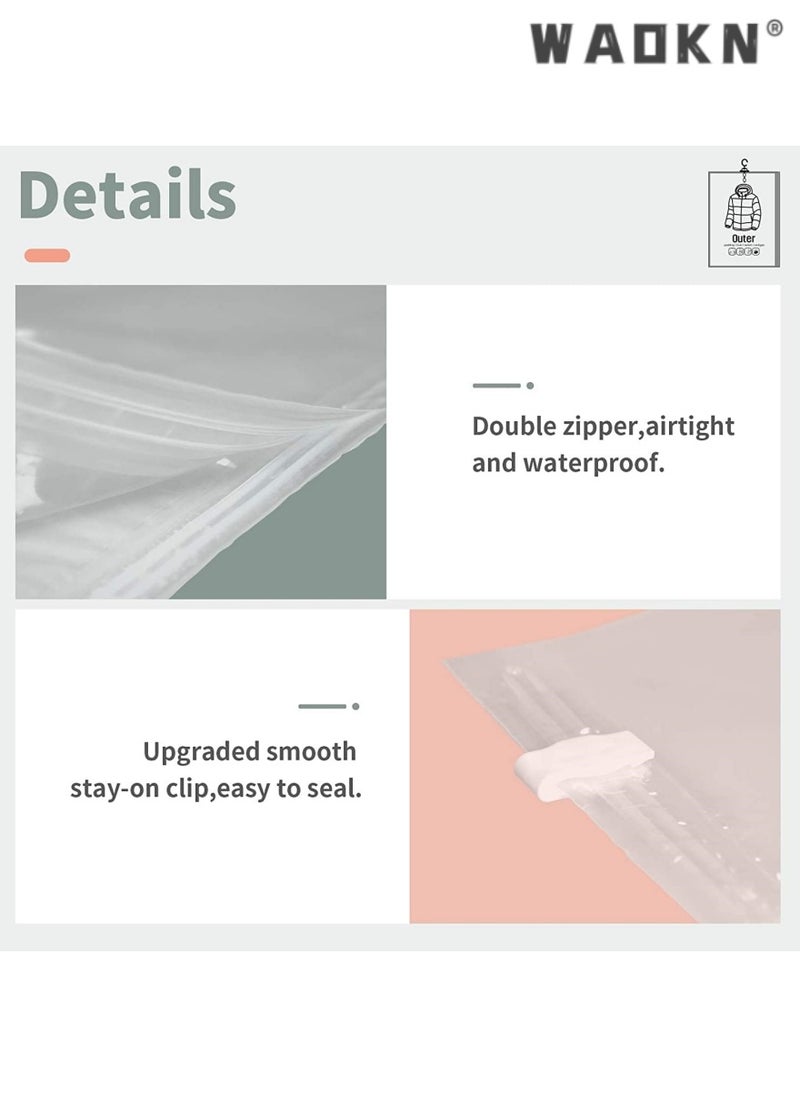 WAOKN - Hanging Vacuum Space Saver Bag,  Reusable Vacuum Storage Bag with Hangers, Vacuum Seal Storage Bag with Suction Pump, Space Bags Vacuum Bag for Sweater, Coat, Suit - Image 1