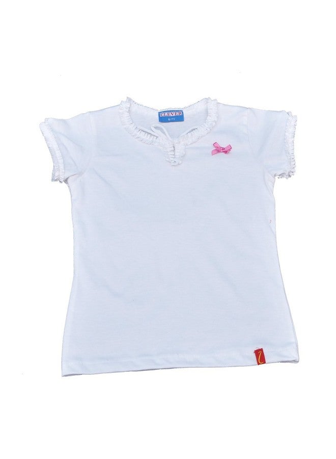 Clever Baby Girl's Tshirt(ZCGT-004-WHT_12-13Yrs_White_12-13 Years) (ZCGT-004-WHT-12-13Yrs) - Image 1