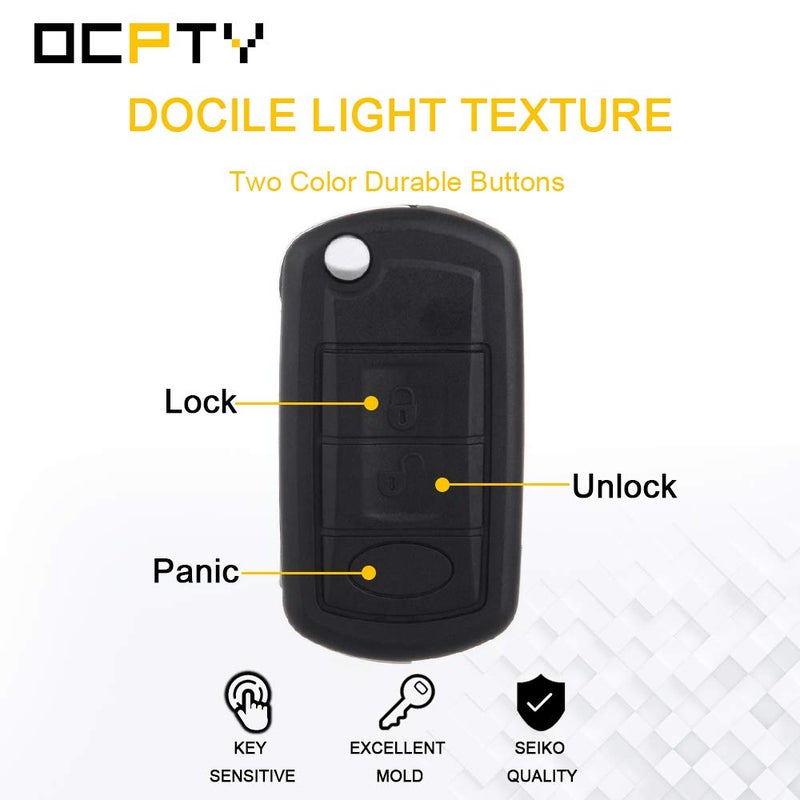 OCPTY 1 X Flip Key Entry Remote Control Key Fob Transmitter Replacement for 2005-2009 for Land Rover LR3 for Land Rover Range Rover Sport 3 Buttons 433Mhz - Image 4