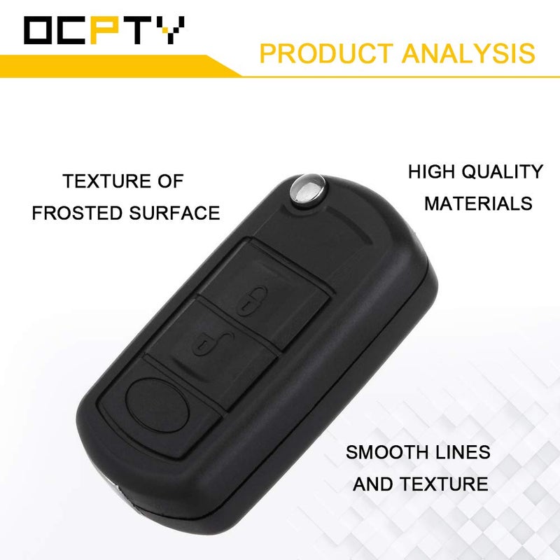 OCPTY 1 X Flip Key Entry Remote Control Key Fob Transmitter Replacement for 2005-2009 for Land Rover LR3 for Land Rover Range Rover Sport 3 Buttons 433Mhz - Image 3