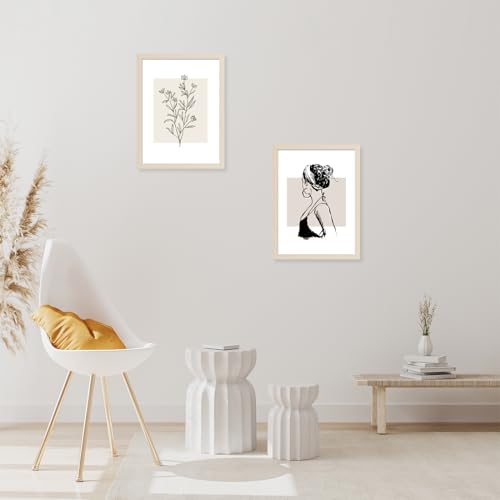 DOAI ART 12x16 Frame Gold,12x16 Picture Frame Oak, Woodgrain 12 x 16 Poster Frames for Horizontal or Vertical Wall Mounting, Scratch-proof Safe and Artistic Large Photo Frame Wall Art - Image 5