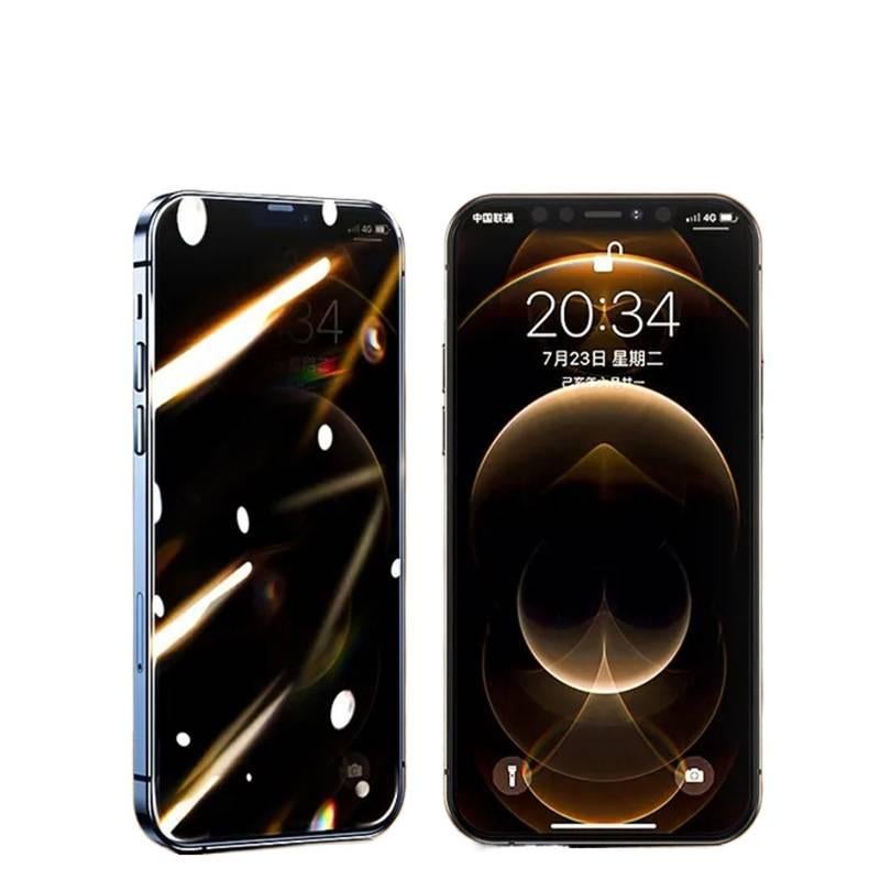 SK غطاء هاتف بGlass لـ iPhone 17 / 17 Air / 17 Pro / 17 Pro Max مع مضاد للبصمات وحماية الخصوصية بزاوية 28 درجة مع طلاء كهربائي مضاد للبصمات مع تقنية الإصلاح الذاتي باللون Electroplat. - Image 2