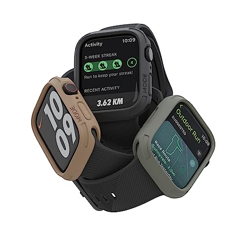 elkson Compatible with Apple Watch SE 3/2/1 44mm Bumper Case, Quattro Series Rugged Case for iWatch Series 6 5 4, Military Grade Durable Protective Cover, Flexible Shockproof, Desert Tan - Image 3