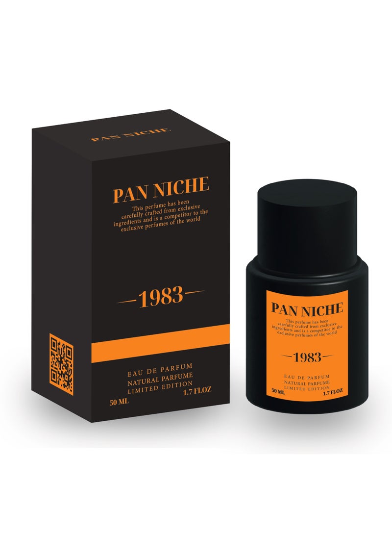 PAN NICHE Pan Niche 1983 — Eau De Parfum (50ml), Premium Luxury Perfume for Men & Women, Long Lasting Fragrance, Limited Edition Natural Perfume, Fresh & Soothing Scent, Ideal Gift for Special Occasions - Image 1