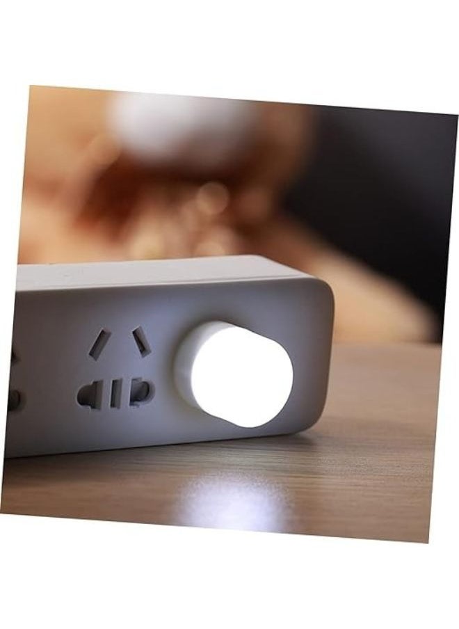 Generic 2pcs Portable USB LED Night Lights Mini Round Lamp for Laptop (White Colour)  - Image 4