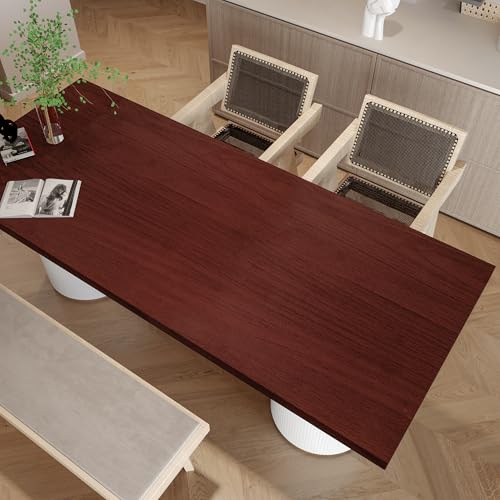 BAYYA Cherry Wood Grain Paper Waterproof Peel and Stick Wallpaper Red Brown Decorative Furniture Sticker for Kitchen Cabinet Door Table Floor Shelf Drawer Liner Self-Adhesive Film - Image 2