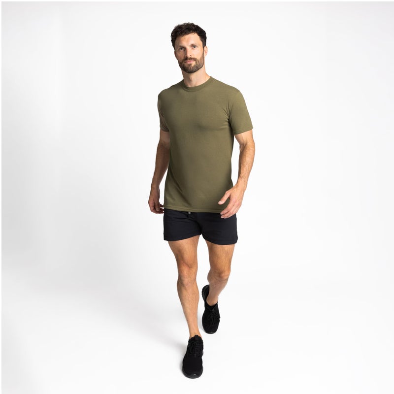 Soffe Men's 3 Pack - USA Poly/Cotton Military Tee, Tan, Small - Image 2