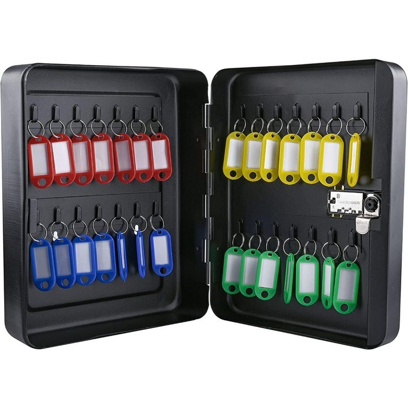 Key Steel Security Cabinet Box, Key Box Wall Mount with Combination Lock, Steel Security Locking Keys Cabinet, Storage Key Lock Box with Code, Key Management Cabinet 28 Key (Combination Lock ) - Image 1