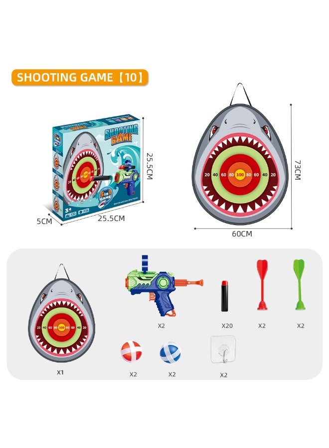 Loquat Shark Sticky Ball Dart Target Set - Baby Hand-Eye Coordination Throwing Toy Gift